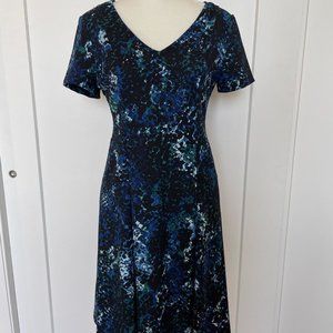 Apt. 9  Blue Floral Print Dress S